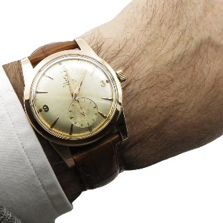  Montre Omega Or rose 18K de 1952. Automatique. ref : 2576. 34 mm