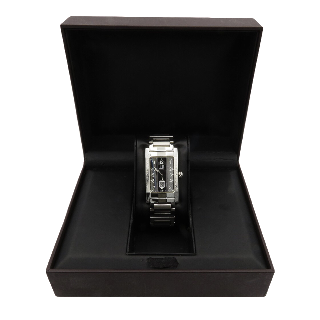 Montre Dunhill rectangulaire "Facet" Homme Acier Quartz vers 2018