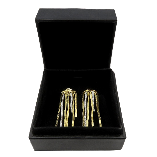 Boucles d'oreilles Roberto Coin Or jaune et gris 18k diamants brillants Boucles d'oreilles Roberto Coin Or jaune et gris 18k diamants brillants
