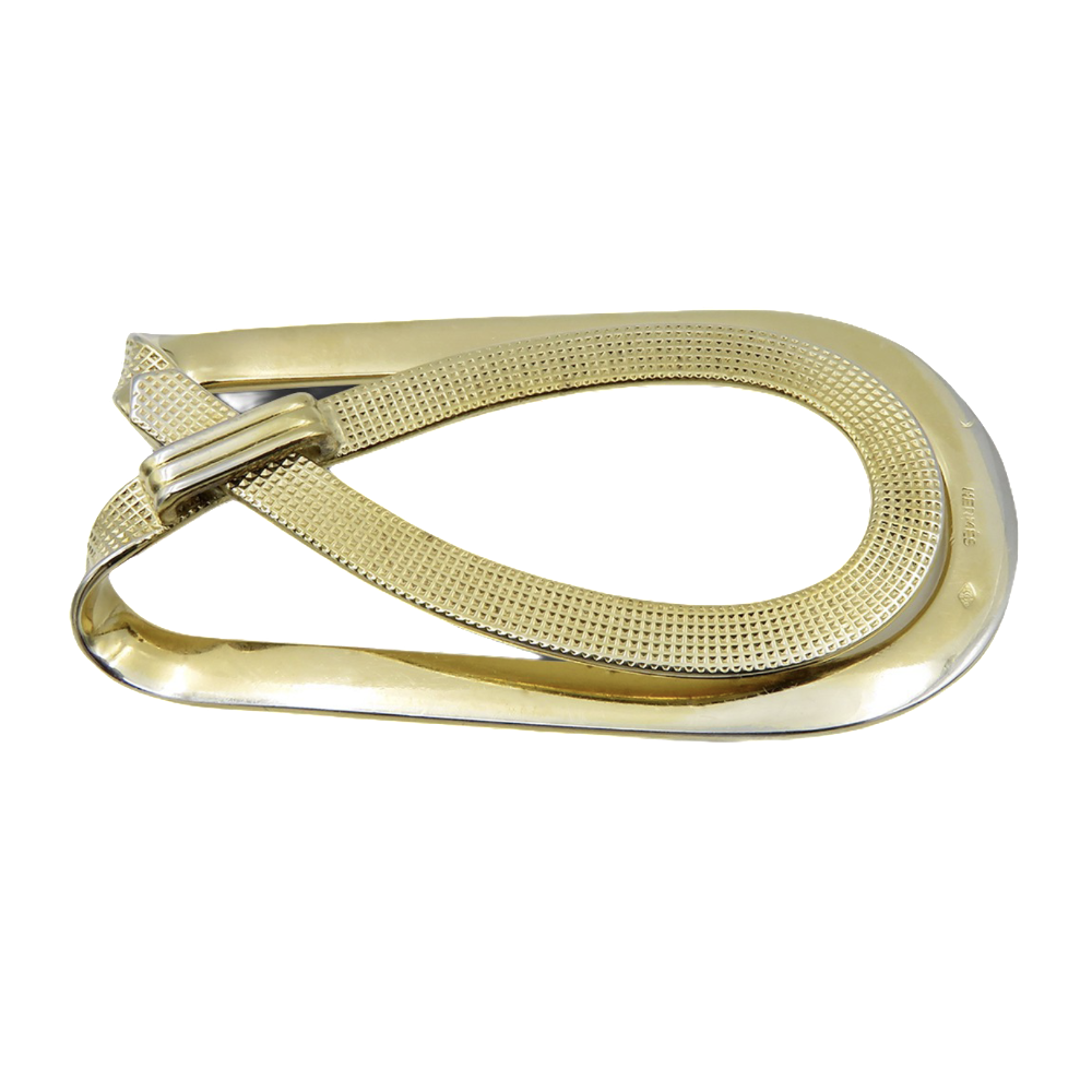Pince à Billets Or Jaune 18 Carats Sur Argent, Forme Poisson, 2.5 Pouces, Neuve