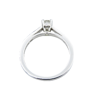 Solitaire Boucheron Beloved en platine avec Diamant de 0.30 Ct. F/VVS. Taille 53