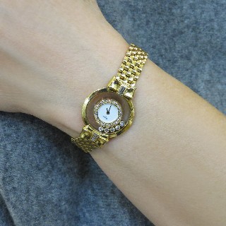   Montre Chopard Happy Diamonds Or jaune 18k et diamants Dame vers 1995. Prix neuf : 19900€