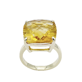 Bague Tiffany & Co Sparklers Cocktail Citrine en Or Jaune 18k. Taille 49-50