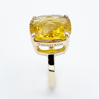 Bague Tiffany & Co Sparklers Cocktail Citrine en Or Jaune 18k. Taille 49-50