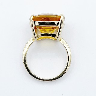 Bague Tiffany & Co Sparklers Cocktail Citrine en Or Jaune 18k. Taille 49-50