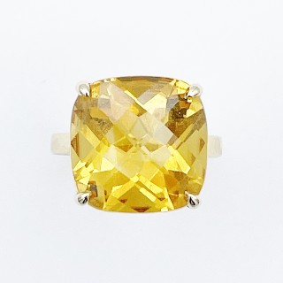 Bague Tiffany & Co Sparklers Cocktail Citrine en Or Jaune 18k. Taille 49-50