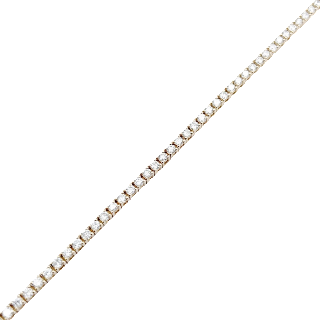 Bracelet ligne en or rose 18k avec 1.38 Cts de Diamants brillants. G-VS