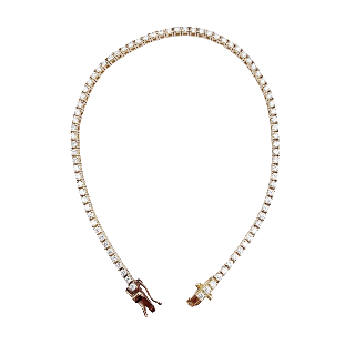 Bracelet ligne en or rose 18k avec 1.38 Cts de Diamants brillants. G-VS