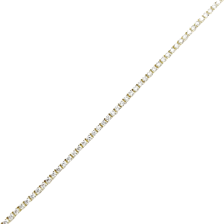 Bracelet ligne en or jaune 18k avec 1.38 Cts de Diamants brillants. G-VS