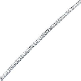 Collier Ligne Or gris 18k avec 10,03 Cts de Diamants brillants  . 43 cm