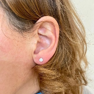 Puces d'oreilles Diamants 2 x 0.40 Cts H-SI en Or gris 18k Puces d'oreilles Diamants 2 x 0.40 Cts H-SI en Or gris 18k
