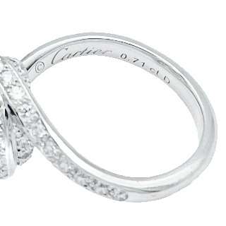 Bague Cartier en Platine massif avec Diamant 0.71 Ct. D/VS2.(GIA) . Prix neuf : 15700€