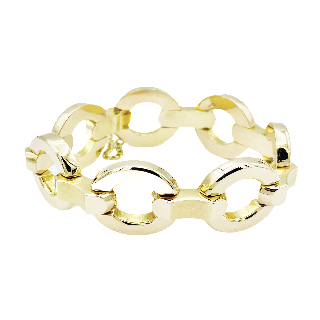 Bracelet articulé en or jaune 18k vers 1965 Poids : 42,50 Grs