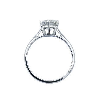 Solitaire en or gris 18k avec Diamant de 1,01 Ct .G-VVS1 (GIA)  Taille 48.