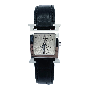 Montre Hermes Heure H Dame Petit modèle Quartz de 2010. Boite-Papiers.