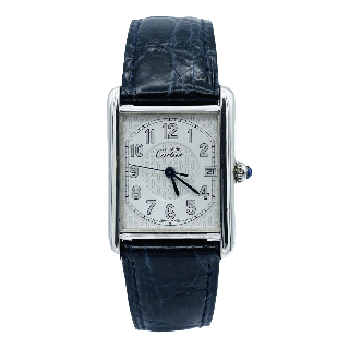 Montre Cartier Must Tank en Argent Homme vers 2000. Quartz . Réf : 2414.