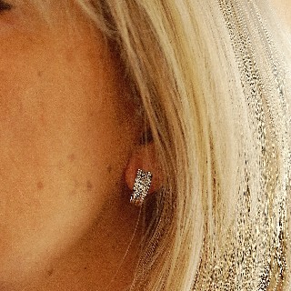 Boucles d'oreilles Diamants 0.80 Cts G-VS en Or Gris 18k Boucles d'oreilles Diamants 0.80 Cts G-VS en Or Gris 18k
