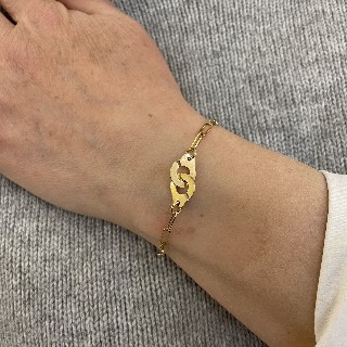 Bracelet DINH VAN , Menottes R10 or jaune 18 carats , 16 cm