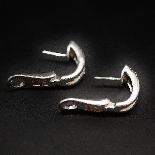 Boucles d'oreilles Diamants 0.80 Cts G-VS en Or Gris 18k Boucles d'oreilles Diamants 0.80 Cts G-VS en Or Gris 18k