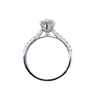 Solitaire Or gris 18k  Diamant de 0,80 Ct  F-VS2 (GIA)  