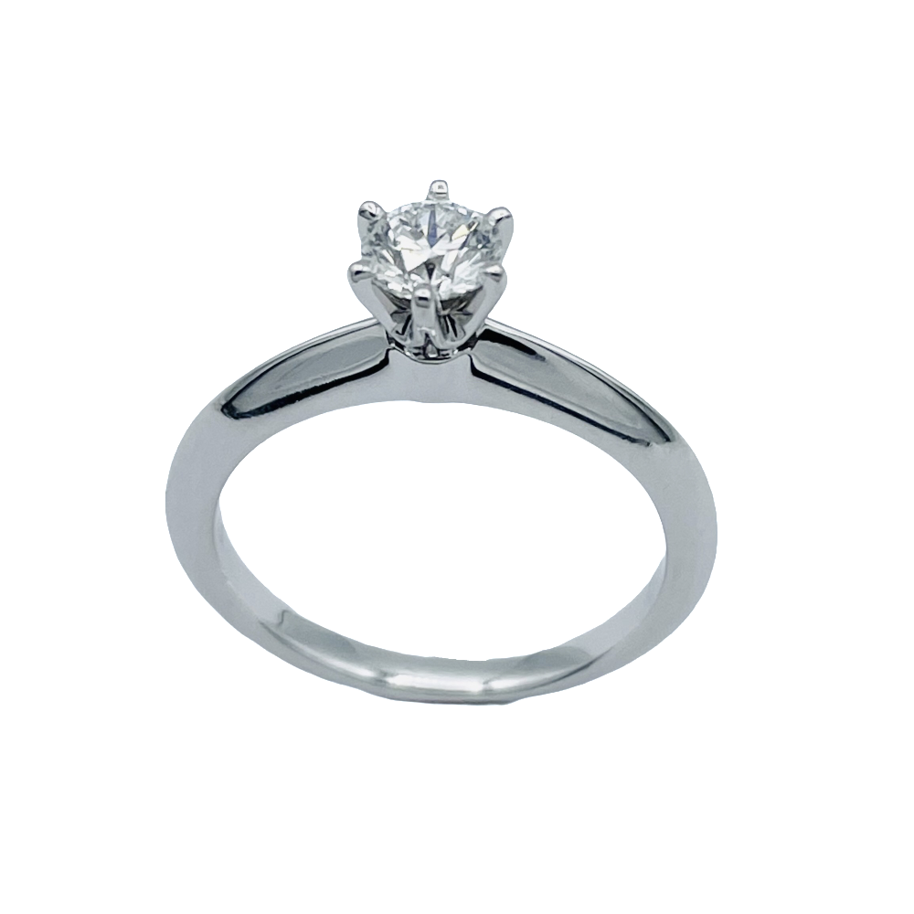 Solitaire Tiffany Platine Setting , Diamant 0,28 Ct G-VVS1