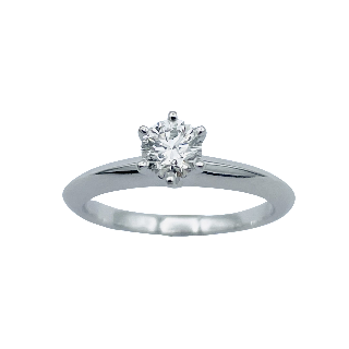 Solitaire Tiffany Platine Setting , Diamant 0,28 Ct G-VVS1