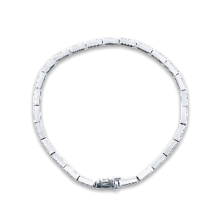 Bracelet ligne en Or gris 18k avec 2,0 Cts de diamants brillants H-VS