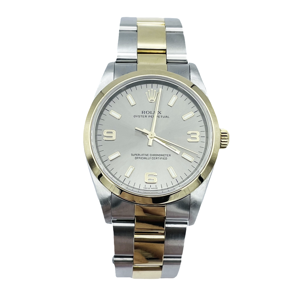 Montre Rolex Oyster Perpetual Or et Acier 34 mm Ref: 14028 vers 2004-2005