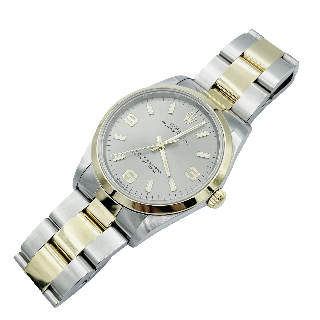 Montre Rolex Oyster Perpetual Or et Acier 34 mm Ref: 14028 vers 2004-2005