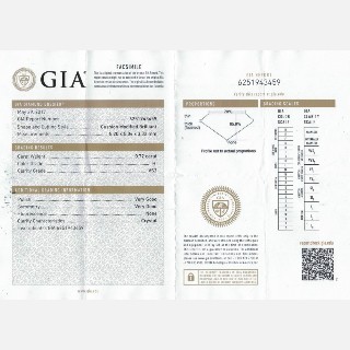 Solitaire en Or gris 18k avec Diamant Coussin 0.72 Ct F-VS2 . Certificat GIA