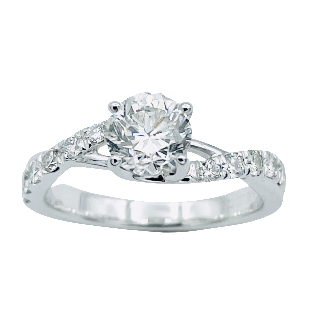 Solitaire en or gris 18k avec Diamant de 0,75 Ct .G/SI2 .Certificat HRD. Solitaire en or gris 18k avec Diamant de 0,75 Ct .G/SI2 .Certificat HRD.