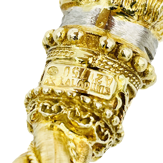  Bracelet "Animal Head" signé LALAOUNIS Or jaune 18k Rubis et Diamants