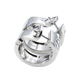 Boucles d'oreilles Cartier Love 2 Diamants en or gris 18k vers 2015. Boucles d'oreilles Cartier Love 2 Diamants en or gris 18k vers 2015.