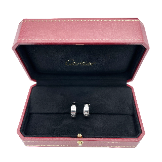 Boucles d'oreilles Cartier Love 2 Diamants en or gris 18k  vers 2015.