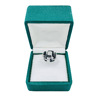 Bague Mellerio Graphic Céramique GM Or gris 18k Céramique .Taille 50 Bague Mellerio Graphic Céramique GM Or gris 18k Céramique .Taille 50
