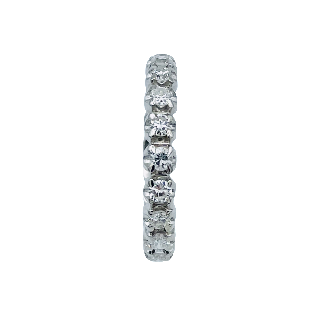 Alliance en Or gris 18k avec 0,80 Cts Diamants H-VS .Taille 57-58