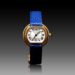 Montre Cartier Dame "Ellipse" Or Jaune 18k Vers 1990 Mécanique  