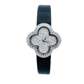 Montre Van Cleef & Arpels Alhambra Petit modèle de 2021 Diamants Or gris 18k