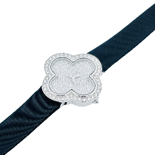 Montre Van Cleef & Arpels Alhambra Petit modèle de 2021 Diamants Or gris 18k