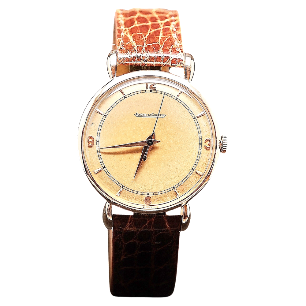 Montre Jaeger LeCoultre Vintage Ronde Or rose 18k mécanique Vers 1950.