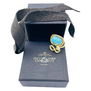 Bague OLE IYNGGAARD "Serpent Turquoise et Diamants,Taille 51, Prix neuf : 5360€ Bague OLE IYNGGAARD "Serpent Turquoise et Diamants,Taille 51, Prix neuf : 5360€