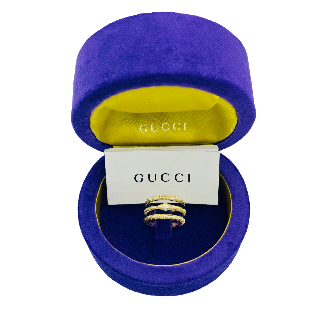 Bague GUCCI "Ouroboros" trois anneaux Turquoises. Taille 53 . Prix neuf : 2950€
