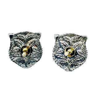 Boucles d'oreilles GUCCI Or jaune 18K et Argent Rubis, Topazes, Perles. Boucles d'oreilles GUCCI Or jaune 18K et Argent Rubis, Topazes, Perles.