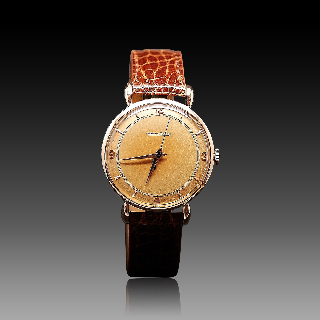 Montre Jaeger LeCoultre Vintage Ronde Or rose 18k mécanique Vers 1950.