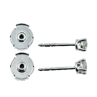 Puces d'oreilles Tiffany & Co en Platine avec 2 Diamants Brillants de 0,20 Cts Puces d'oreilles Tiffany & Co en Platine avec 2 Diamants Brillants de 0,20 Cts