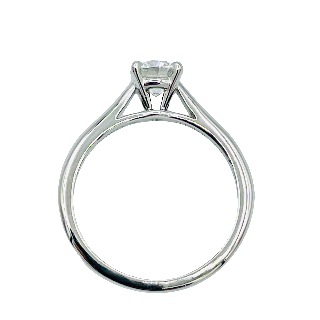 Solitaire Cartier 1895 Platine Diamant brillant de 0.60 Cts.G /VS2. (GIA)