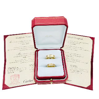 Bague Cartier Love Or jaune 18K et trois Diamants de 2019  Taille 61.