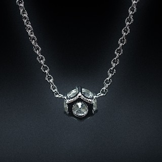 Collier Pendentif Diamant de 1.19 Cts J-SI2 . Or 18 Cts. 