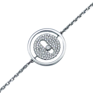  Bracelet Messika Lucky Move PM pavé – Or gris 18k...