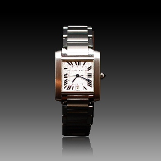 Montre Cartier Tank Française Grand Modèle Automatique Acier de 2012.